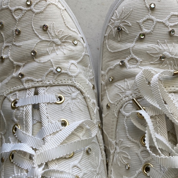 Keds x kate spade Cream Lace & Rhinestone Sneakers NWOT - Picture 7 of 8